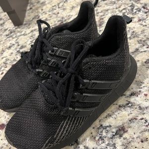 Boys Black Adidas Athletic Shoes